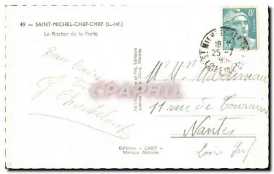 Saint-Michel-Chef (L.-Inf.) — O Rocha da Porta — Edições Caby — Verso