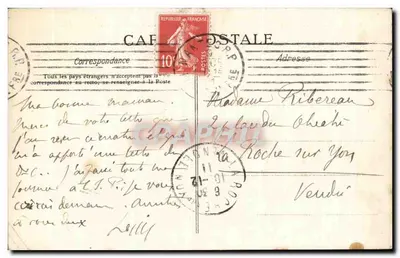 NANTES — Casa das Irmãs de São Vicente de Paulo, rua St-Jean — C. L. C. — Coleção F. Chapeau — Verso