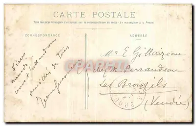 Plaża Sables-d'Olonne — widok z plaży z namiotami — kolekcja Lascion Amand, Sables-d'Olonne - N° 2274 — Rewers