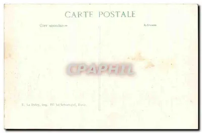 Baron (Oise), blisko Nantheuil-le-Haudoin — dom Albérica Magnarda bombardowany w 1914 — E. Le Deley, drukarnia 127 bd Sebastopol, Paryż — Rewers