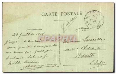 Sens — O Novo Ponte (a montante) entregue à circulação em 1º de Dezembro de 1912 — Poulain-Rocher, imp.-edit., Sens — Verso