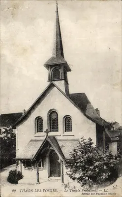 Thaon-les-Vosges — A Vista do Templo Protestante — Edição dos Magasins Réunis