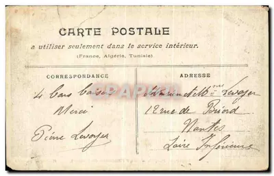 CPA Porte D'Ivry Barriere de l'Octroi Janvier 1910 — Verso