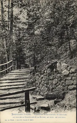 Bruyères (Vosges) — Fonte Milagrosa de São Jorge no fundo da capela da Roche, no pé da Avison — mp ad Weick — Saint-Dié (Depositado) N° 2865
