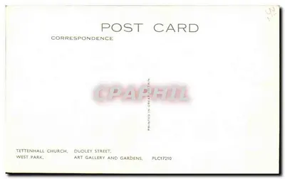 Wolverhampton — vista panorâmica — Tettenhall Church, Dudley Street, Art Gallery and Gardens, PLC17210 — Verso