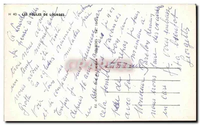 As multidões de Lourdes — Ed. d'ANFA — n° H 40 — Verso