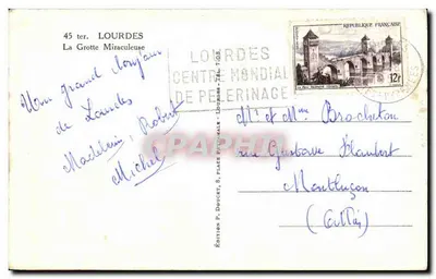 Grotta Bénie — Lourdes — Édilux — Rewers