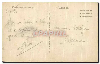 Lourdes — Vista aérea — Léon Lefebvre, impr. Paris — Verso