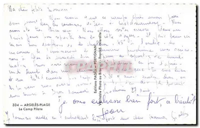 कैंप पिलोट — अर्जेलेस-प्लाज — फोटो पेरपिग्नन संस्करण, संख्या 334 — पीछे