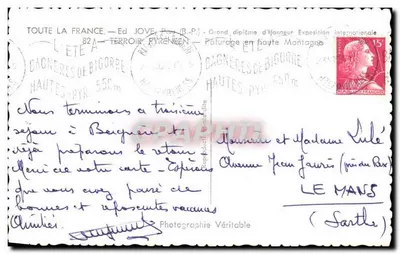 Pasterze w wysokich górach — Bagnères-de-Bigorre — Wydawca Jove, Pau (B.P.) — Rewers