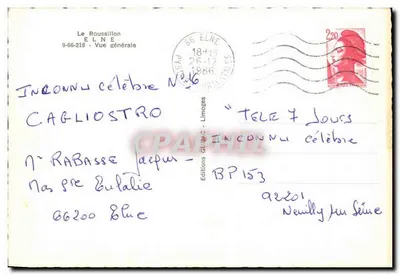 Le Roussillon — Vista geral — Edições GLUC - Limoges N° 9-66-218 — Verso