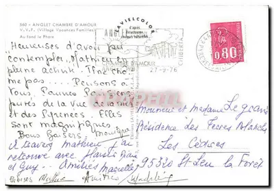 Anglet - Quarto de Amor — Vista da praia e do farol — Javiette — Verso