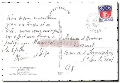 Lescun — Ogólny widok — Wydawnictwo Jove — Rewers