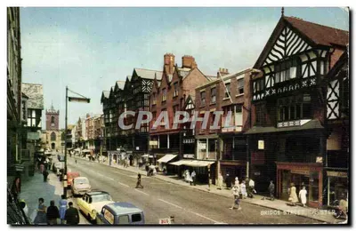 Bilhete postal antigo (Bilhete postal antigo) Bridge Street Chester