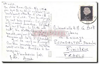 Bilhete postal antigo Croeten Maassluis Uit — Verso