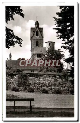 Igreja de Baderborn — vista da torre e do campanário — editor Anstaltkartenfabrik Saloting & Co., Lübeck