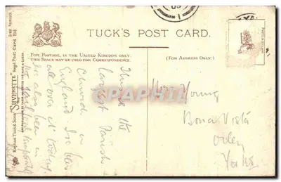 Bilhete postal antigo Igreja de St Nicholas, Great Yarmouth — Verso
