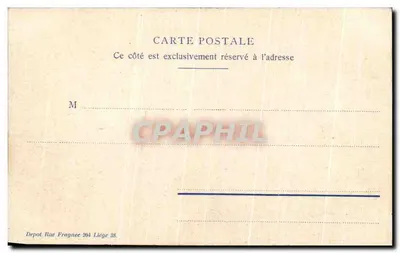Exposição Universal e Internacional, Liège 1905 — O Palácio das Belas Artes — Depósito Rue Fragnée 204 Liège 38 — Verso