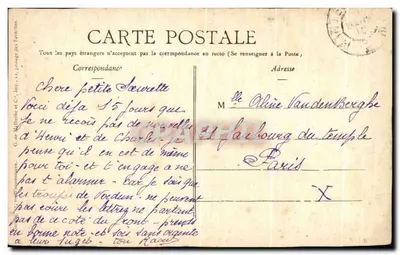 Albert après le bombardement — ruines d'immeubles et soldats — éditeur 'GEO' visé Paris n°216 — Verso