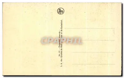 Grutas de Han — A Grande Draperie — editor N. B. S. (Nº 17) — Verso