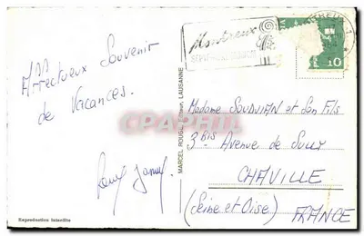Oryz. Zamek i Alpy Walenskie — Marcel Rouge, n°4003 — Rewers