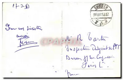 Bilhete postal antigo Eysden Breust R K Igreja — Verso