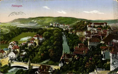 Bilhete postal antigo Tubingen