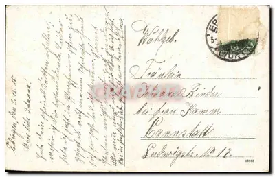 Bilhete postal antigo Tubingen — Verso
