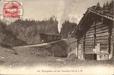 Brünigbahn no colo a 1010 m — editor Wagner, n° 969