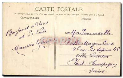 Bussang — Hôtel des Sources minérales — Bussang — Verso