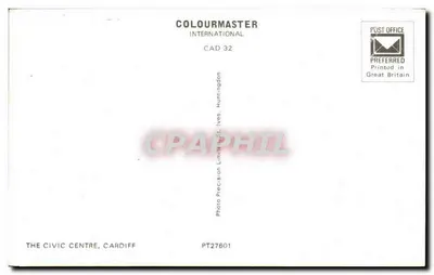Het Centrum van Cardiff — architecturale weergave — Colourmaster International, serie CAD 32 — Achterkant