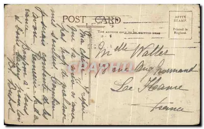Bilhete postal antigo The Seven Arches Adel — Verso