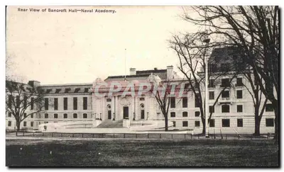 Bilhete postal antigo Visão posterior de Bancroft Hall Academia Naval