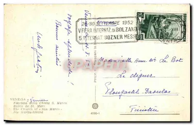 Veneza — Basílica de São Marcos — editor VENEZIA, n° 4590-1 — Verso