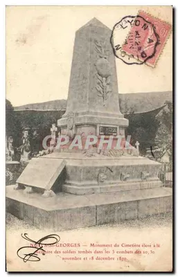 Noues-Saint-Georges — Monumento do Cemitério erguido em memória dos soldados que tombaram nos 3 combates dos dias 20, 30 de novembro e 18 de dezembro de 1870.