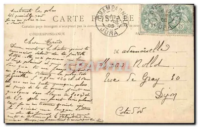 Rota de Champagnole para Sirod — La Percée (lado de Sirod) — B. F. Paris, cliché R. Chauvre, n°109 — Verso