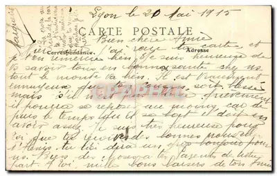 Cours d'Herbouville — Lyon — Wyd. Pani Caudy, Tabacs, 1 — Rewers