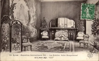 Lyon - Exposição Internacional de 1914 — Les Gobelins. Sala Bracquemond — B.F., PARIS