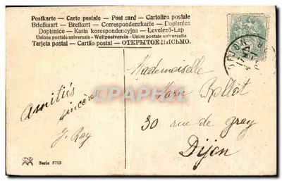 Carpinteiro e folhas de trêfola — Boa Ano — Série 5713 — Verso