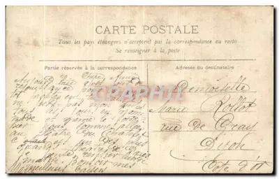 Stara pocztówka Fantaisie Kobieta Chatelet Michaud — Rewers