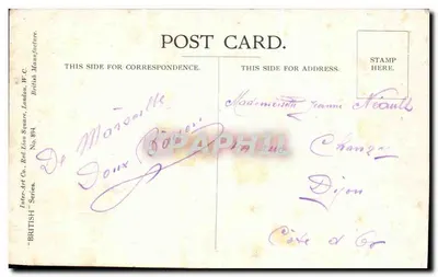 Bambini in uniforme — scena umoristica — Inter-Art Co. British Series No. 894 — Verso