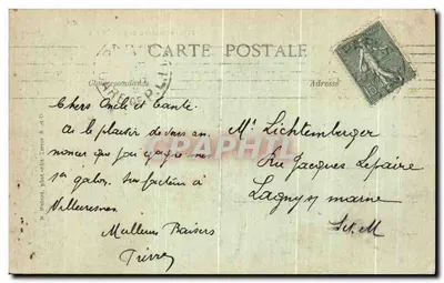O Castelo de GROSBOIS — vista do castelo com lago — editor M. Menard, n° 798 — Verso