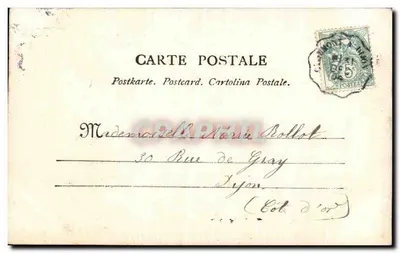 Criança em traje de palhaço — carta postal de coleção — editor M.A. n°73 — Verso