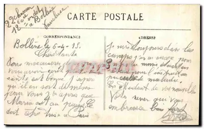Bollène — Katedra Najświętszej Panny Maryi nad Mostem — Wydawnictwo J. Brum et Cie, Carpentras — Rewers