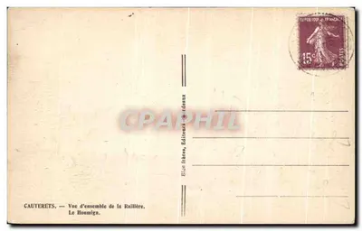 Cauterets — Ogólny widok Raillière — Wydawcy Ellice bracia, Béziers — Rewers