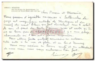 Pentes de Rochebrune — sommet do Monte Branco (4810 m) — Edição La Gigogne Strasbourg — Verso