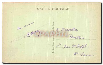 Marigny-le-Cahouët — Os Fossos do Castelo — E. Clerc-Darcy, livreiro-fotógrafo, Semur — Verso