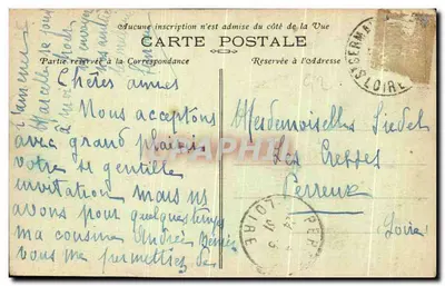 Noailly — Zamek Becquelandière — Wydawnictwo R.L. Cours — Rewers