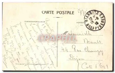 Blarritz — Sémaphore widziany z Rocher de la Vierge — Rewers