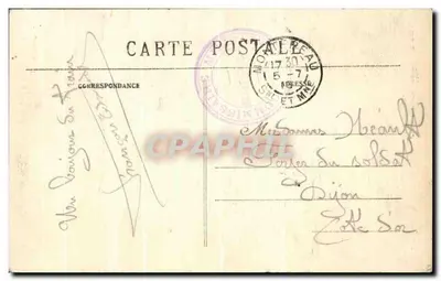 Montreuil (S.-et-M.) — La Chiesa di Notre-Dame — editore Simonet, Bray-sur-Seine — Verso